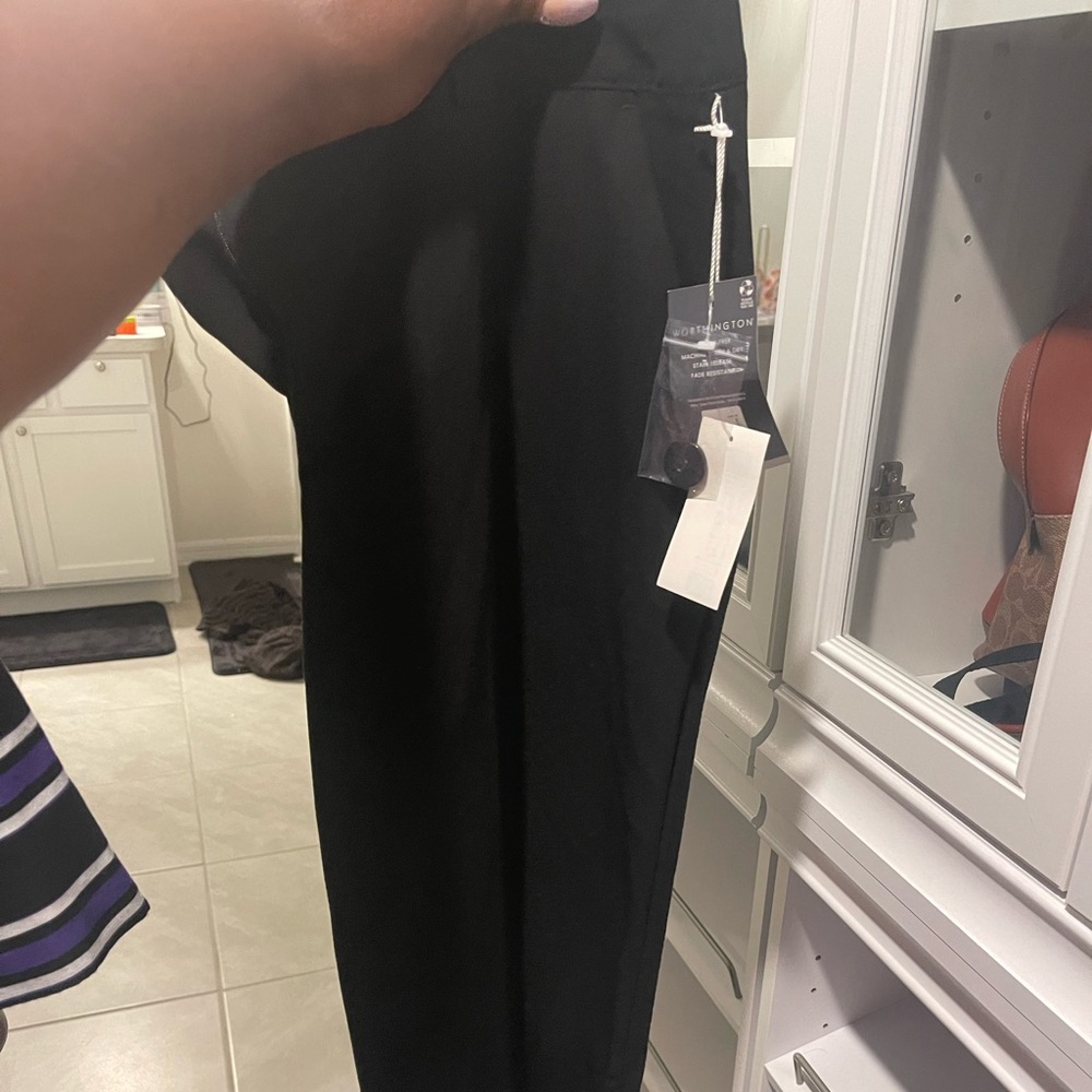 Black Worthington Straight Leg High Rise Pants (NWT)